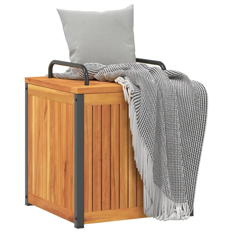 vidaXL āra spilvenu kaste, 45x45x45-53 cm, akācijas masīvkoks, tērauds