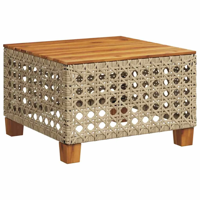 vidaXL 9-daļīgs dārza dīvānu komplekts, matrači, bēša PE rotangpalma