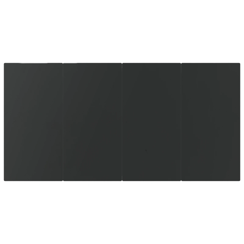 vidaXL Dārza ēdamgalds ar spilvenu 7 pcs Melna poliratāns