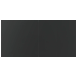 vidaXL Dārza ēdamgalds ar spilvenu 5 pcs Melna poliratāns