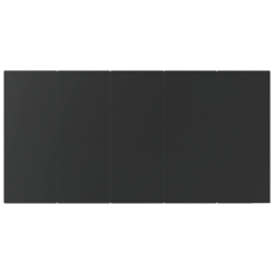 vidaXL Dārza ēdamgalds ar spilvenu 7 pcs Melna poliratāns