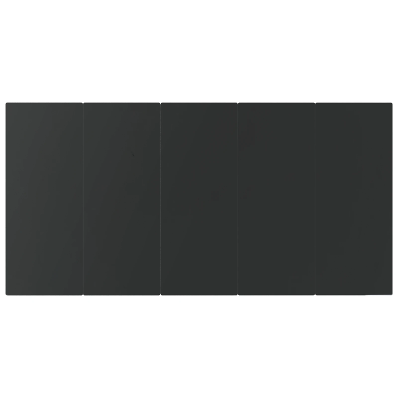 vidaXL Dārza ēdamgalds ar spilvenu 7 pcs Melna poliratāns