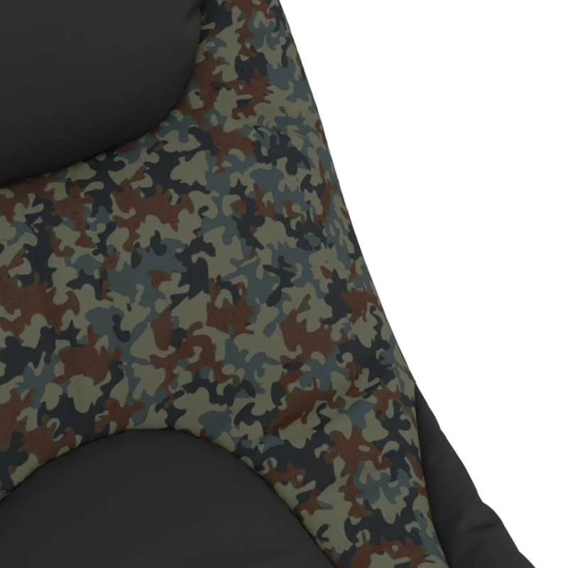 vidaXL makšķerēšanas gulta ar regulējamām kājām, saliekama, kamuflāža