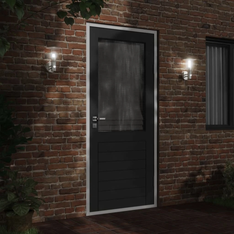 vidaXL āra sienas lampas ar sensoru, 2 gab., nerūsējošs tērauds