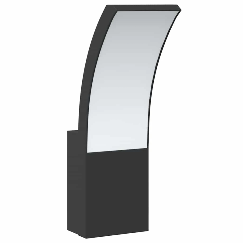 vidaXL āra LED sienas lampas, 2 gab., melnas, liets alumīnijs