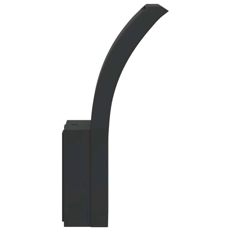 vidaXL āra LED sienas lampas, 2 gab., melnas, liets alumīnijs