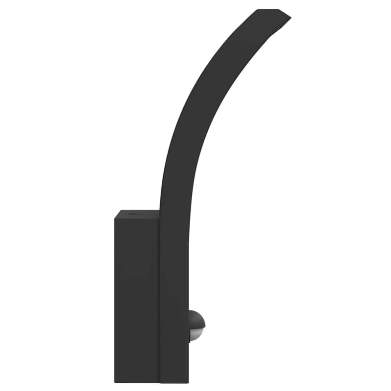 vidaXL āra LED sienas lampas ar sensoru 2 gab. melns liets alumīnijs