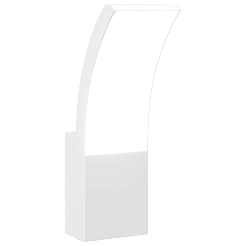 vidaXL āra LED sienas lampas, balta, liets alumīnijs