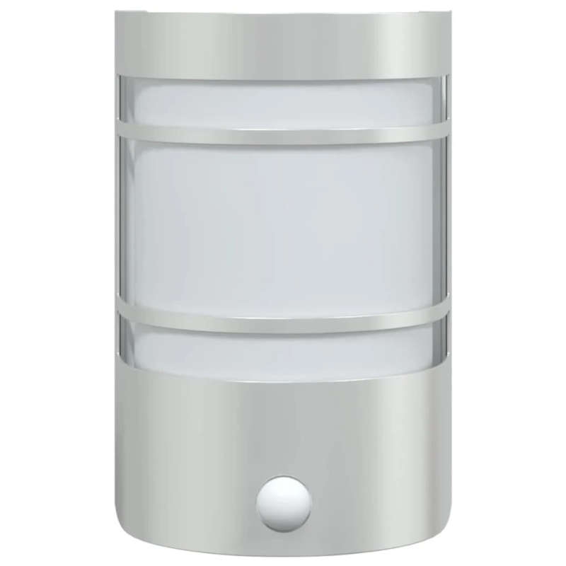 vidaXL āra sienas lampas ar sensoru, 2 gab., nerūsējošs tērauds