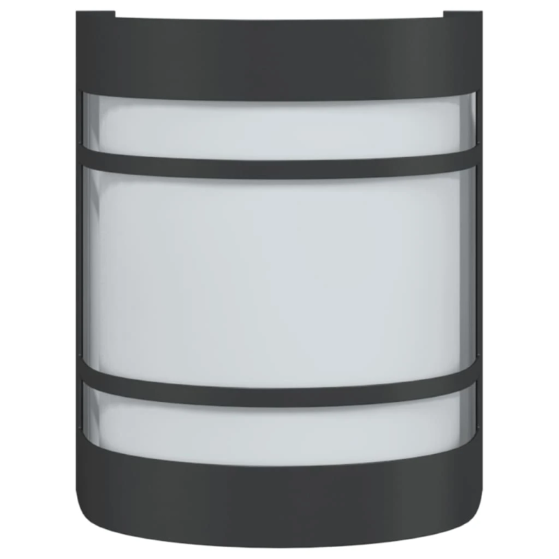 vidaXL āra sienas lampa, melns, nerūsējošs tērauds