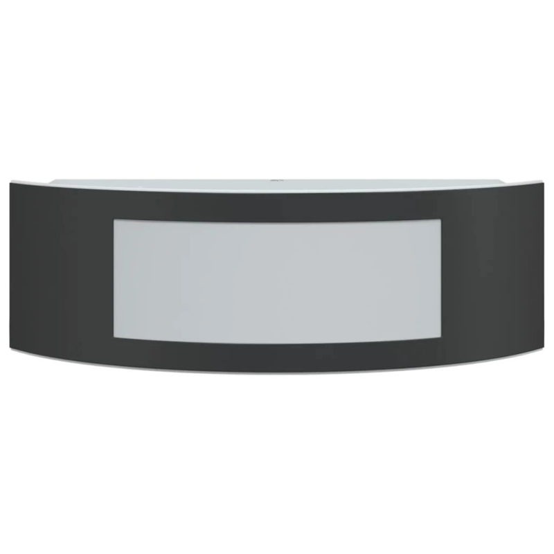 vidaXL āra sienas lampas, 2 gab., melns, nerūsējošs tērauds