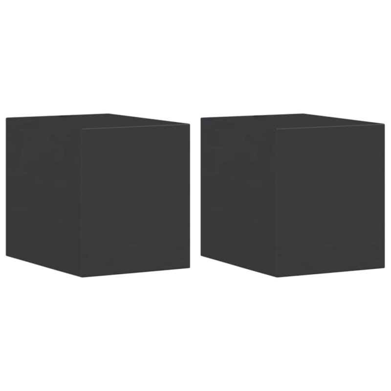 vidaXL āra sienas lampas, 2 gab., melns, liets alumīnijs