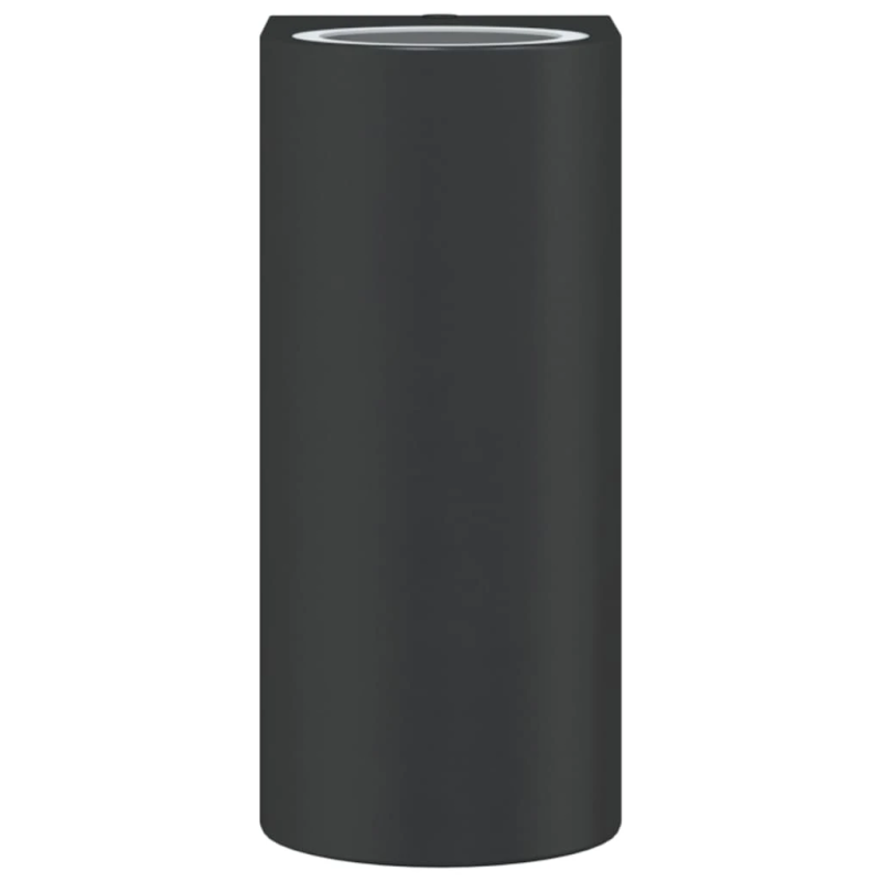 vidaXL āra sienas lampa, melnas, liets alumīnijs