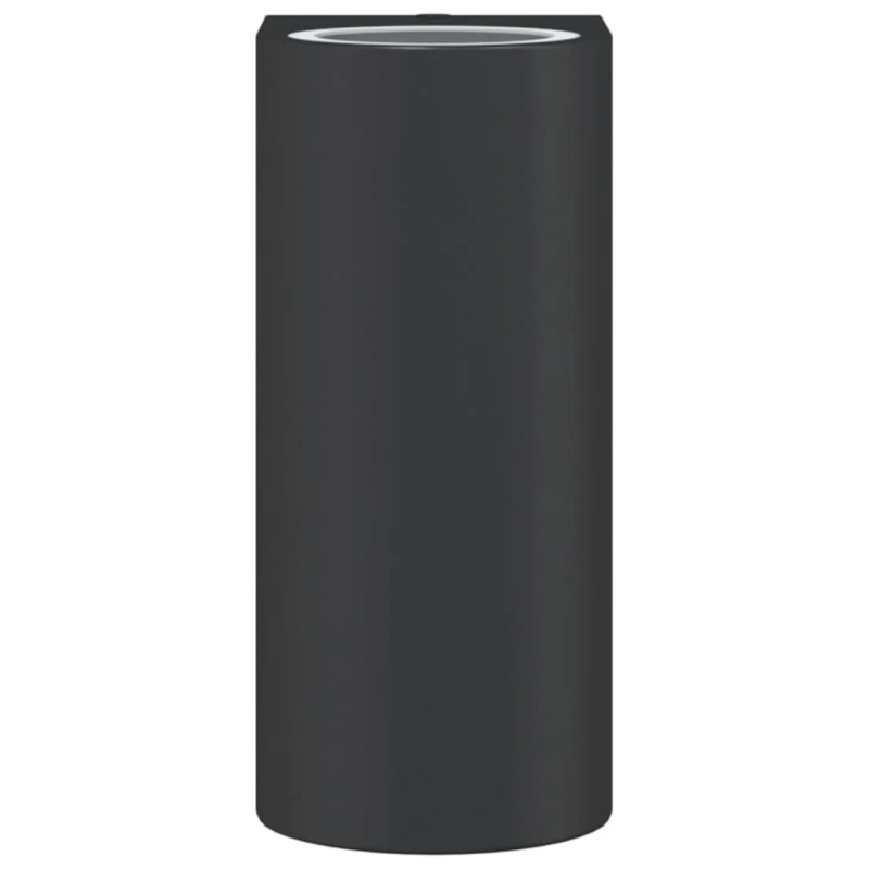 vidaXL āra sienas lampas, 2 gab., melns, liets alumīnijs