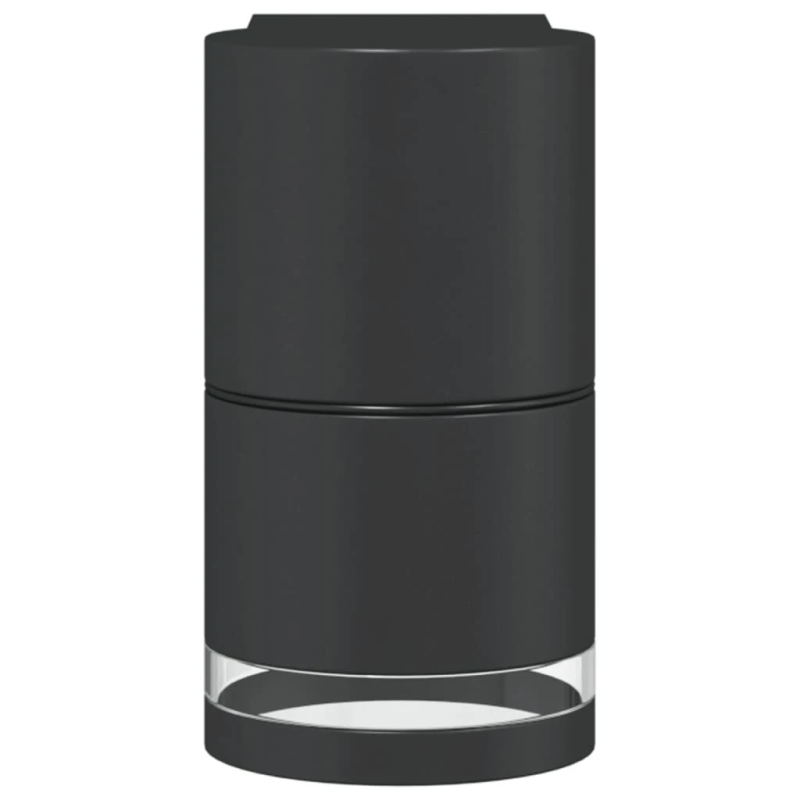 vidaXL āra sienas lampas, 2 gab., melns, liets alumīnijs