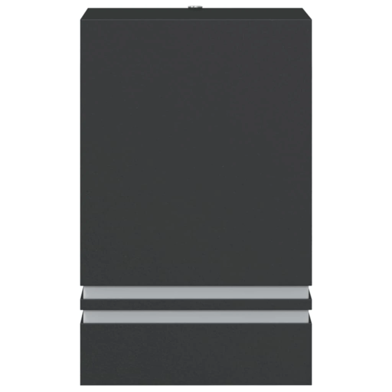 vidaXL āra sienas lampa, melns, nerūsējošs tērauds