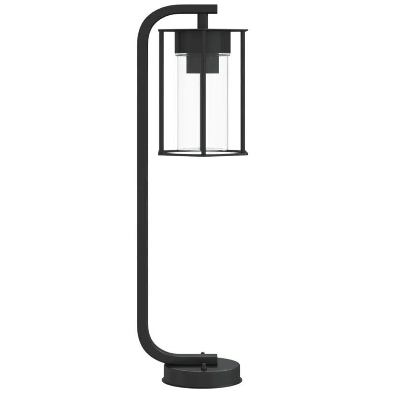 vidaXL āra zemes lampa, melnas, 60 cm, nerūsējošs tērauds