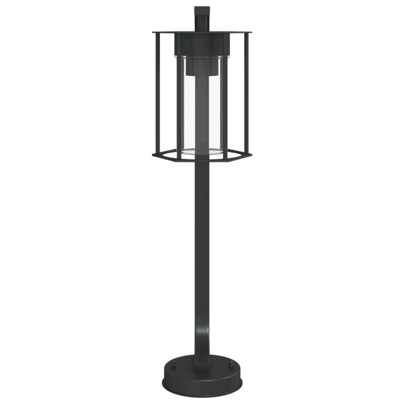 vidaXL āra zemes lampa, melnas, 60 cm, nerūsējošs tērauds