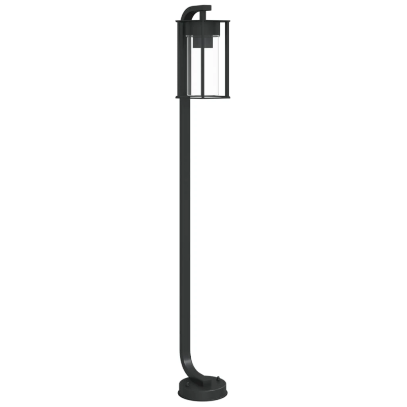 vidaXL āra zemes lampa, melnas, 100 cm, nerūsējošs tērauds
