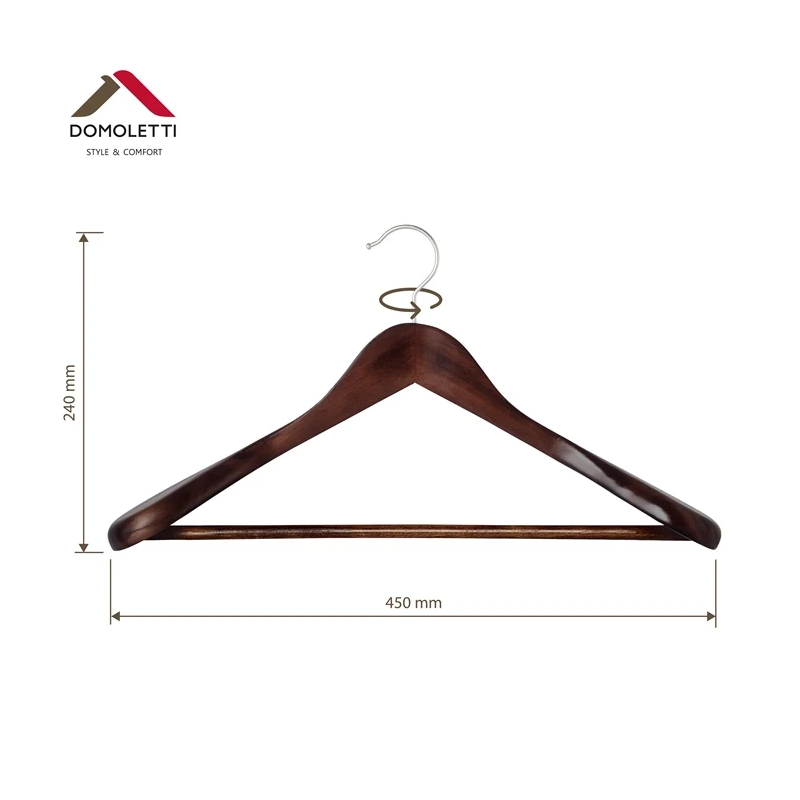 Pakaramais koka tumšs mētelim domoletti