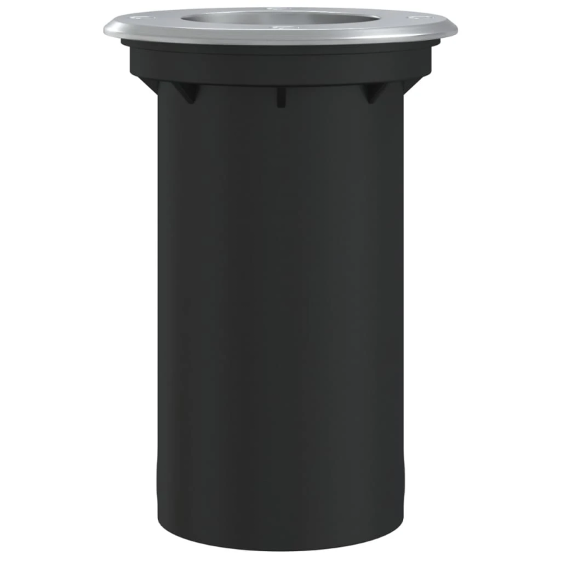 vidaXL āra zemes lampa, apaļa, melna, 10,5x10,5cm, liets alumīnijs