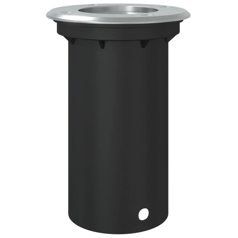 vidaXL āra zemes lampa, apaļa, melna, 10,5x10,5cm, liets alumīnijs