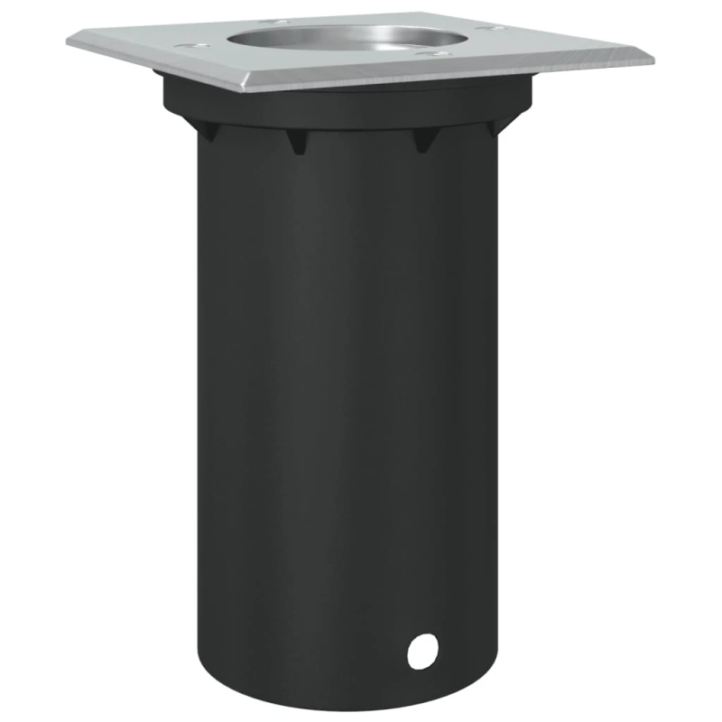 vidaXL āra zemes lampa kvadrātveida melna 10,5x10,5cm liets alumīnijs