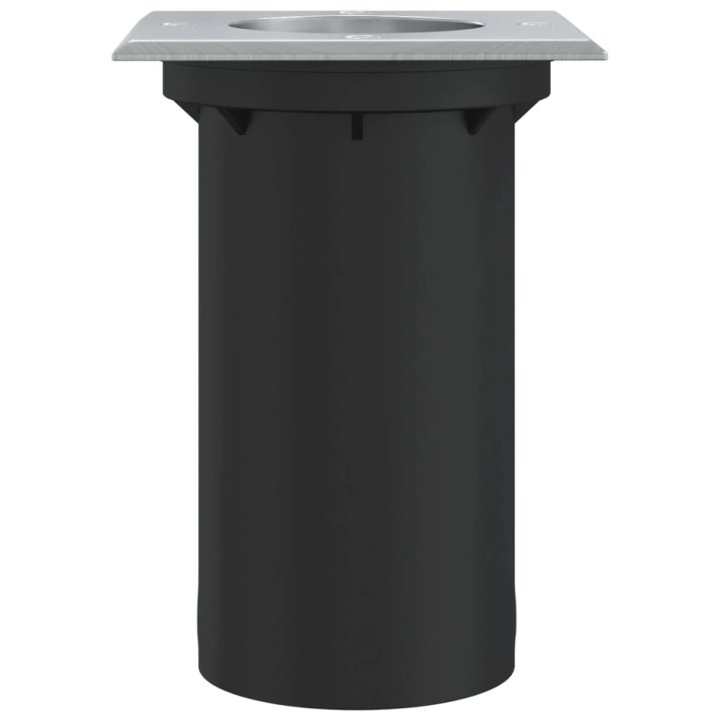 vidaXL āra zemes lampa kvadrātveida melna 10,5x10,5cm liets alumīnijs