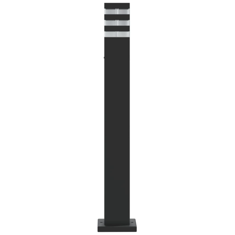 vidaXL āra grīdas lampa, melns, 80 cm, alumīnijs