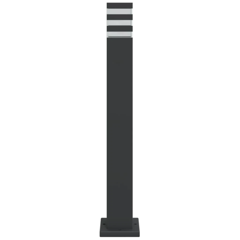 vidaXL āra grīdas lampa, melns, 80 cm, alumīnijs