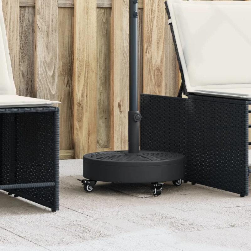 vidaXL saulessarga pamatne ar riteņiem, DIA38 - 48 mm kātiem, 27 kg