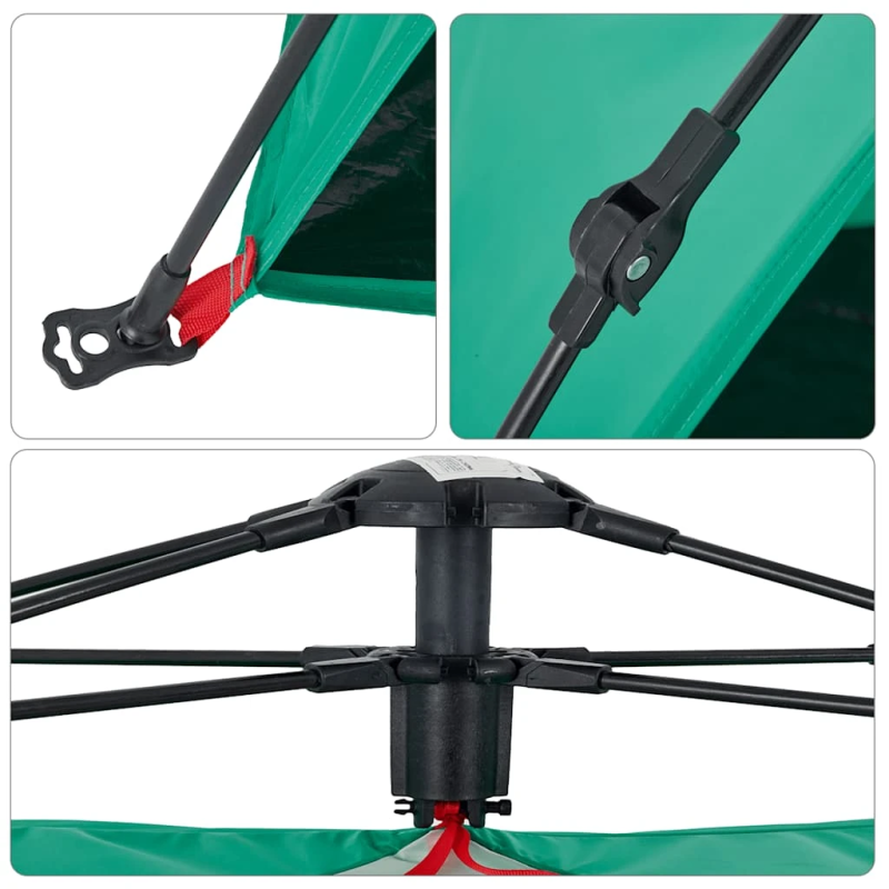 vidaXL pludmales telts 2 personām, zaļa, ūdensnecaurlaidīga