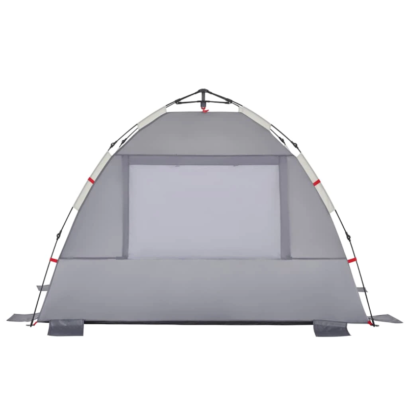 vidaXL pludmales telts 2 personām, pelēka, ūdensnecaurlaidīga