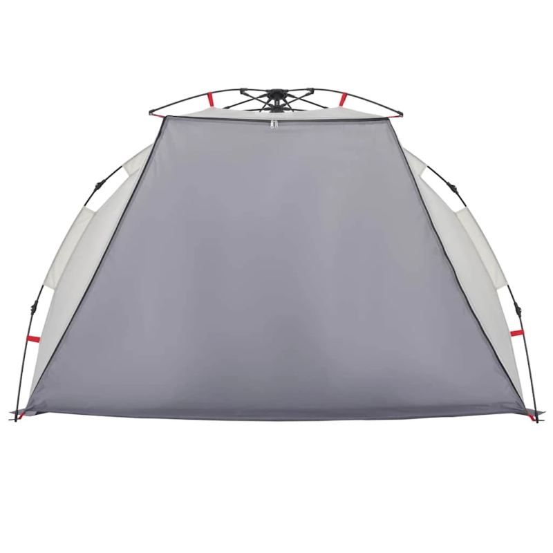 vidaXL pludmales telts 2 personām, pelēka, ūdensnecaurlaidīga