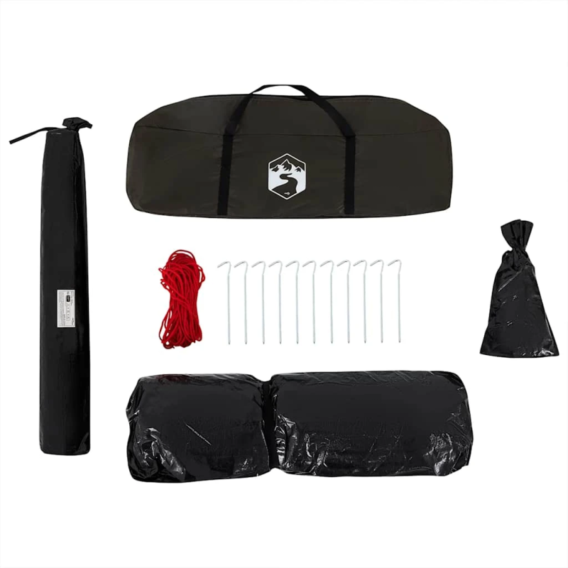 vidaXL makšķernieku telts 5 personām, brūna, ūdensnecaurlaidīga