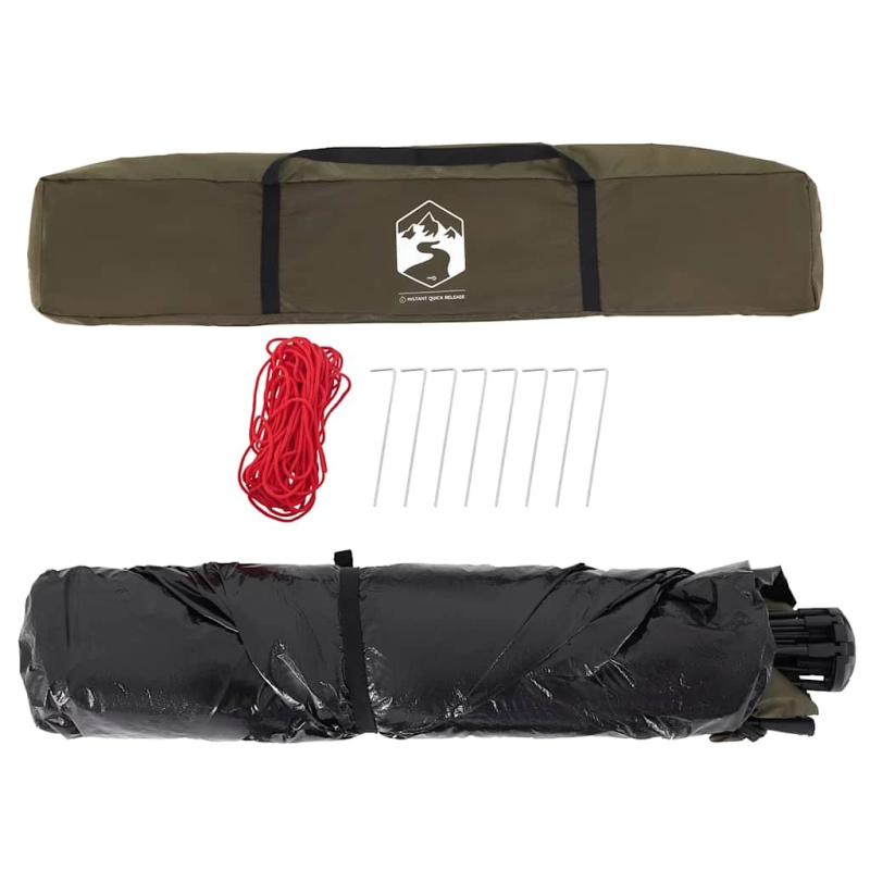 vidaXL kempinga telts 4 personām, olīvu zaļa