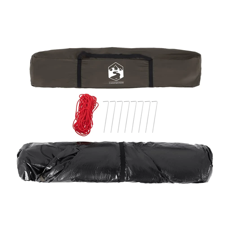 vidaXL makšķernieku telts 4 personām, brūna, ātri saliekama