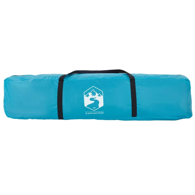 vidaXL kempinga telts 4 personām, zila, ātri saliekama