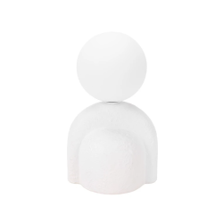 Galda lampa menorca stik.g9 d10cm balta