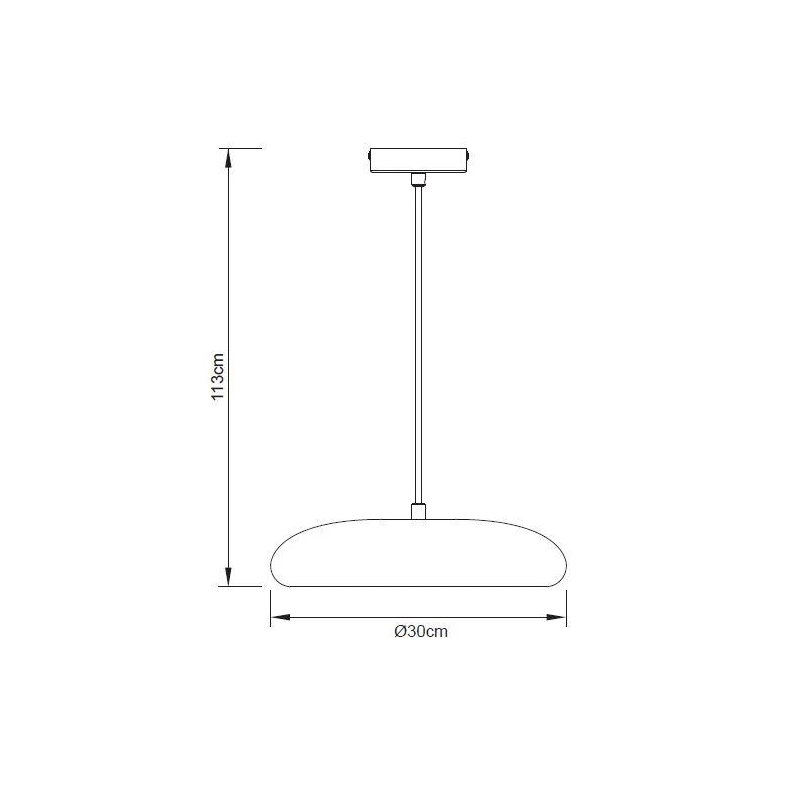 Lampa griestu faro e27 d30cm balta