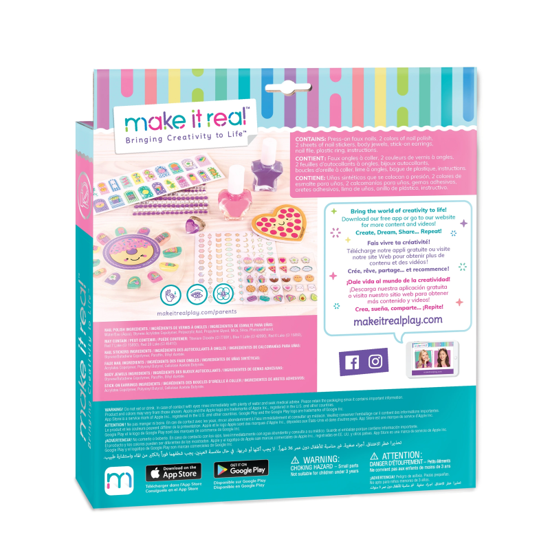MAKE IT REAL Spīdīgais Nagu dizaina komplekts