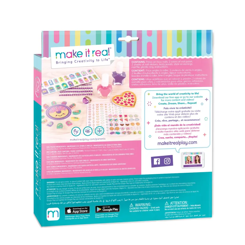 MAKE IT REAL Manicure set Glitter girls nail party