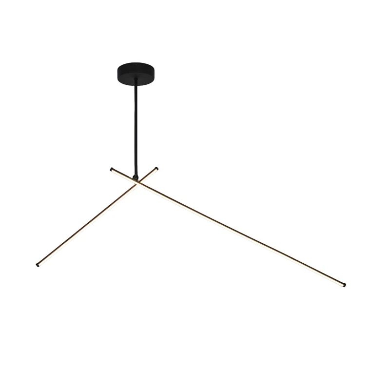 Lampa led piest tanger 100+60cm melna