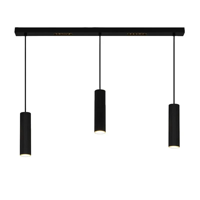 Pendant light icel 3xgu10 matt black