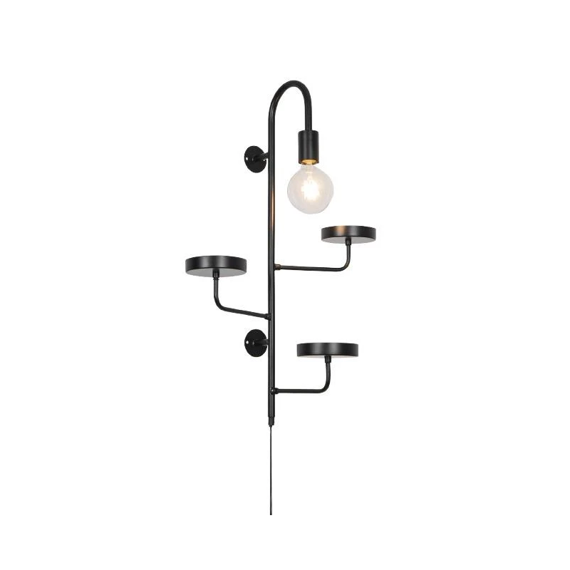 Lampa sienas terra e27 matinis melna