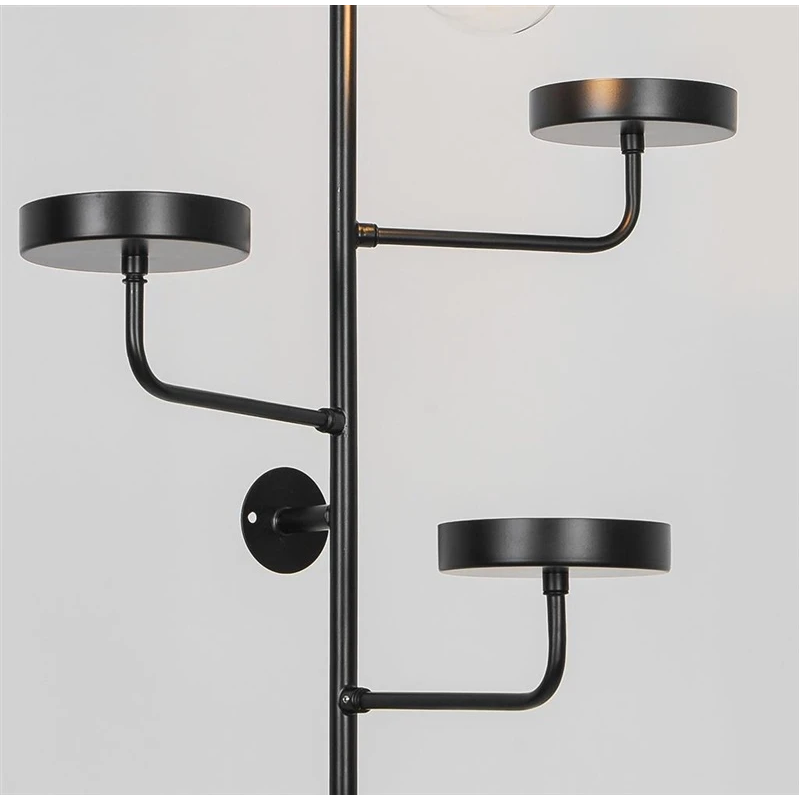 Lampa sienas terra e27 matinis melna