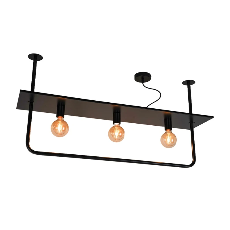 Lampa griestu terra 3xe27 melna