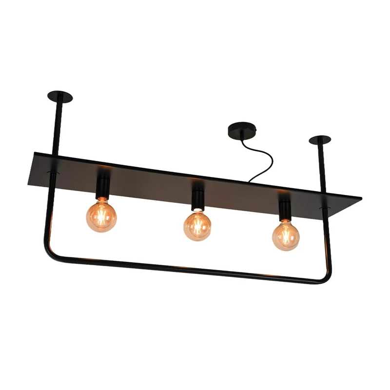 Lampa griestu terra 3xe27 melna