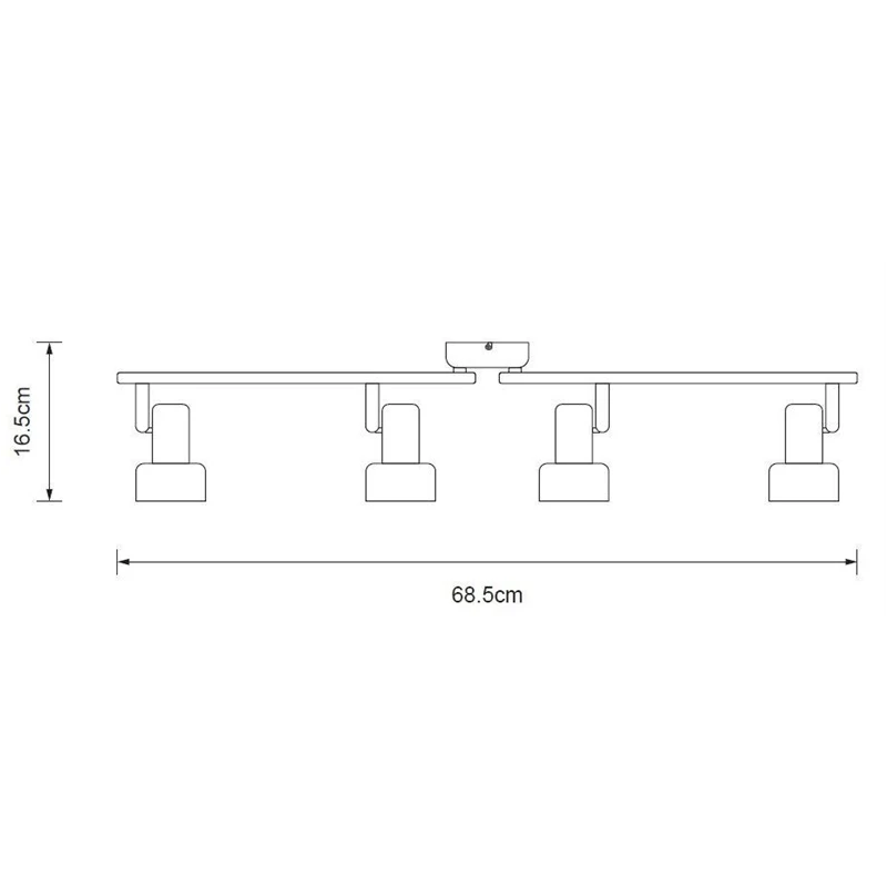 Spotlampa lucia 4xgu10 melna