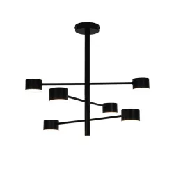 Lampa griestu led luca 6x4w melna